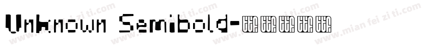 Unknown Semibold字体转换